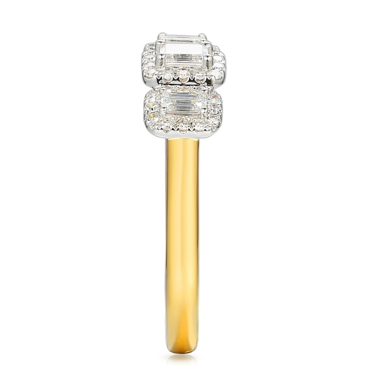 Pierścionek z żółtego złota z diamentami (R86092 YW): 13