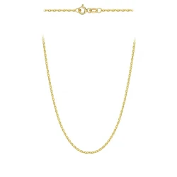 Łańcuszek z żółtego złota - splot ankier - 45 cm (N546 Y) - zdjęcie: 2