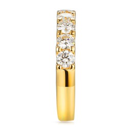 Pierścionek obrączkowy z żółtego złota z diamentami laboratoryjnymi - 1,51 ct (R82597 Y LGD): 10 - zdjęcie: 4