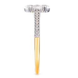 Pierścionek z żółtego złota z diamentami laboratoryjnymi - szlif markiza - 0,50 ct (R103514 YW LGD 0,54ct): 10 - zdjęcie: 4