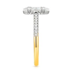 Pierścionek z żółtego złota z diamentami laboratoryjnymi - szlif markiza - 1,00 ct (R103514 YW LGD 1,05ct): 10 - zdjęcie: 4