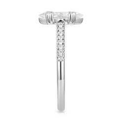 Pierścionek z białego złota z diamentami laboratoryjnymi - szlif markiza - 1,00 ct (R103514 W LGD 1,05ct): 10 - zdjęcie: 4