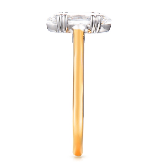 Pierścionek z żółtego złota z diamentem laboratoryjnym - szlif markiza - 1,00 ct (R103515 YW LGD 1,05ct): 10