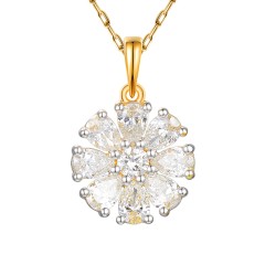 Zawieszka z żółtego złota z diamentami laboratoryjnymi w szlifie gruszkowym - 1,31 ct (P102657 Y LGD 0,12ct)