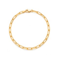 Bransoletka z żółtego złota - podłużny ankier - 2,37 g - 21 cm (B26245 Y)