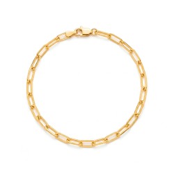 Bransoletka z żółtego złota - podłużny ankier - 2,37 g - 21 cm (B26245 Y) - zdjęcie: 2