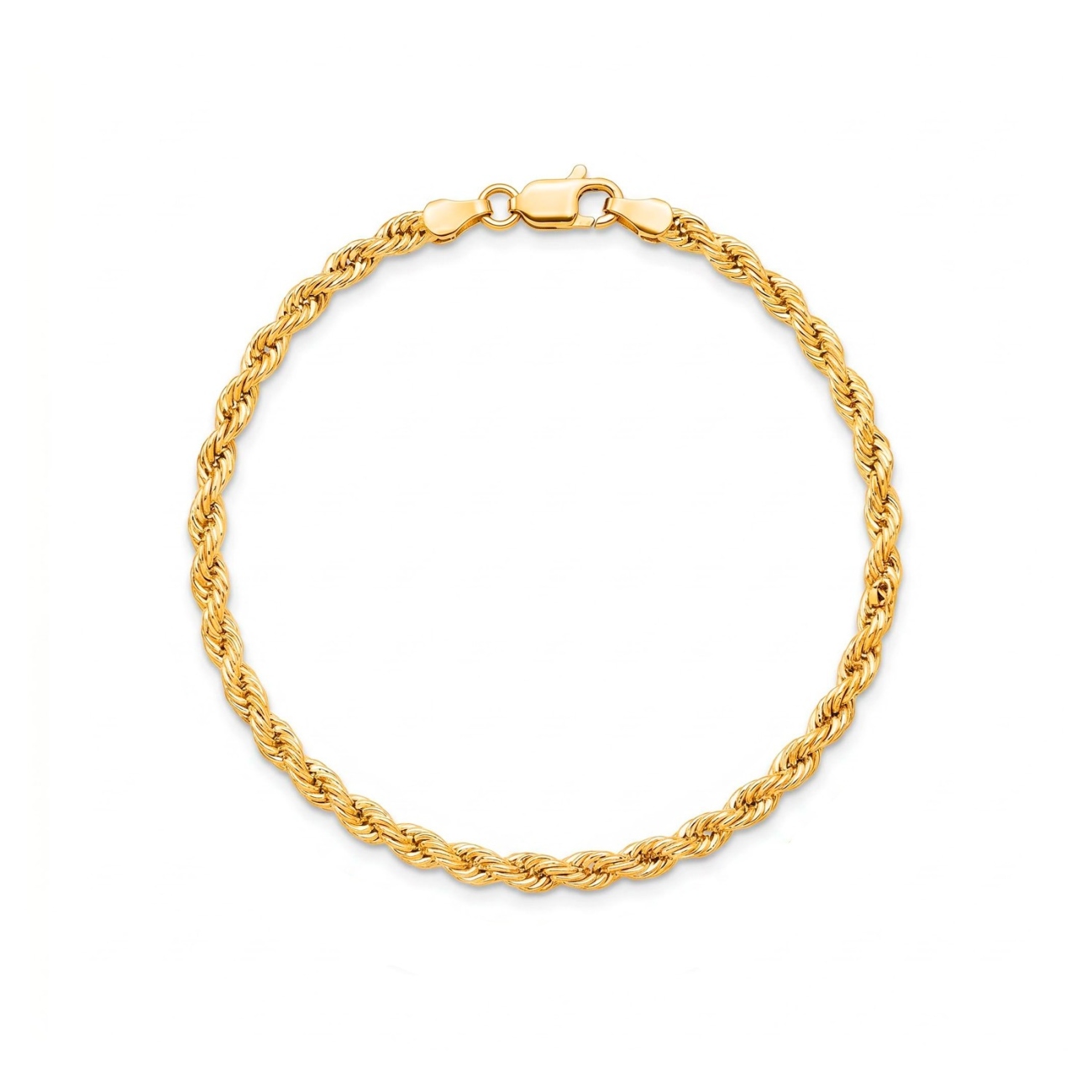 Bransoletka z żółtego złota - splot korda - 18 cm - 1,74 g (B10101 Y)