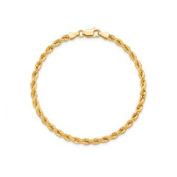 Bransoletka z żółtego złota - splot korda - 18 cm - 1,74 g (B10101 Y) - zdjęcie: 2