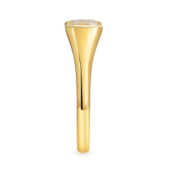 Sygnet z żółtego złota z diamentem laboratoryjnym w szlifie szmaragdowym - 2,00 ct (R97667 YW LGD 2,06ct): 10 - zdjęcie: 5