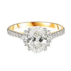 Komplet bizuterii zaręczynowej z diamentami laboratoryjnymi (R103857+R103858+R103859) - zdjęcie: 4