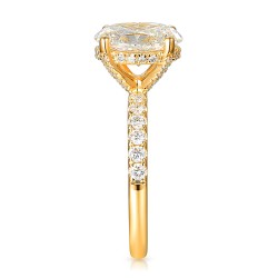 Pierścionek z żółtego złota z diamentem naturalnym w szlife owalnym - 2 ct (R100450 Y 2,00ct): 10 - zdjęcie: 5