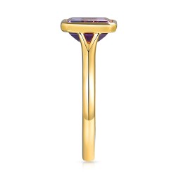 Pierścionek z żółtego złota z ametystem w szlifie szmaragdowym - 1,54 ct (R93955 Y AM): 15 - zdjęcie: 5