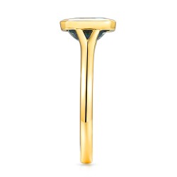 Pierścionek z żółtego złota z london blue topazem w szlifie szmaragdowym - 1,89 ct (R93955 Y LBT): 16 - zdjęcie: 5