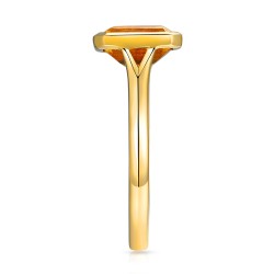 Pierścionek z żółtego złota z cytrynem w szlifie szmaragdowym - 1,55 ct (R93955 Y CT): 13 - zdjęcie: 5