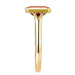 Pierścionek z żółtego złota z granatem w szlifie szmaragdowym - 1,54 ct (R93955 Y GT): 14 - zdjęcie: 5