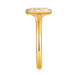 Pierścionek z żółtego złota z diamentem laboratoryjnym w szlifie radiant - 1,50 ct (R93955 Y LGD 1,50ct): 14 - zdjęcie: 5