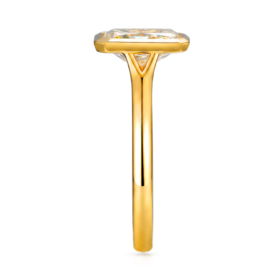 Pierścionek z żółtego złota z diamentem laboratoryjnym w szlifie radiant - 1,50 ct (R93955 Y LGD 1,50ct): 14