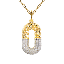 Zawieszka z żółtego złota z diamentami (P94450 Y) - zdjęcie: 2