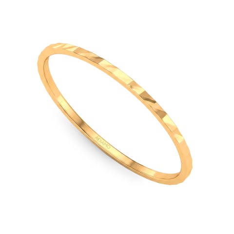 Pierścionek z żółtego złota - delikatnie ścinany - 0,62 g (R26033 Y)
