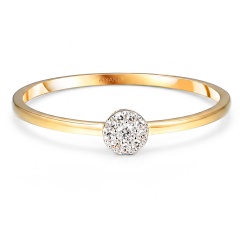 Pierścionek z żółtego złota delikatny z diamentami (R76550 Y 0,02ct)