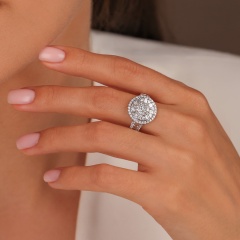 Pierścionek z diamentami (R90063 W)