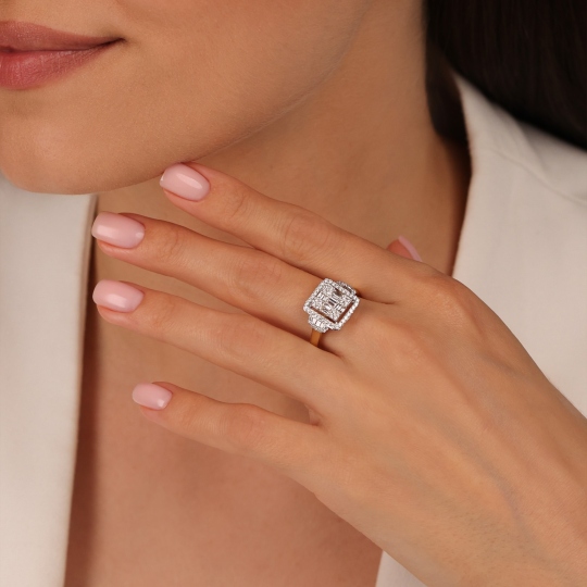 Pierścionek z diamentami (R82603 Y): 16