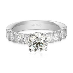 Pierścionek z białego złota z diamentami laboratoryjnymi (R73305 W LGD 1,50ct): 14 - zdjęcie: 3