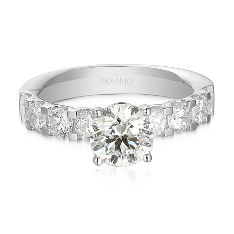 Pierścionek z białego złota z diamentami laboratoryjnymi (R73305 W LGD 1,50ct)
