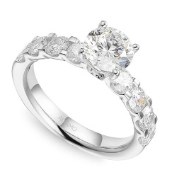 Pierścionek z białego złota z diamentami laboratoryjnymi (R73305 W LGD 1,50ct): 14 - zdjęcie: 2