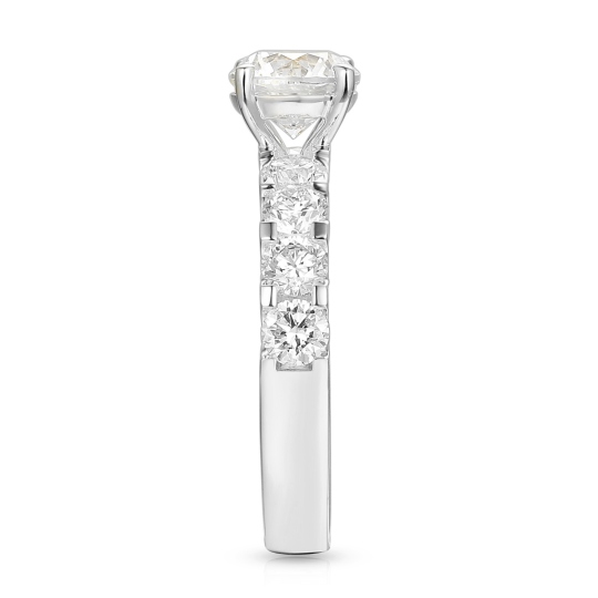 Pierścionek z białego złota z diamentami laboratoryjnymi (R73305 W LGD 1,50ct): 14