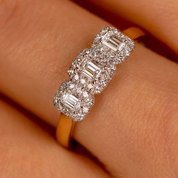 Pierścionek z żółtego złota z diamentami (R86092 YW): 13 - zdjęcie: 6
