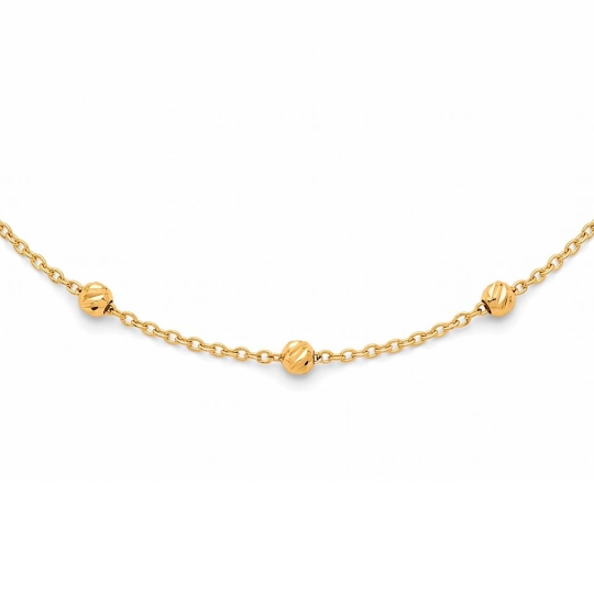 Naszyjnik z żółtego złota - kuleczkami (2,78 g) (N11254 Y)