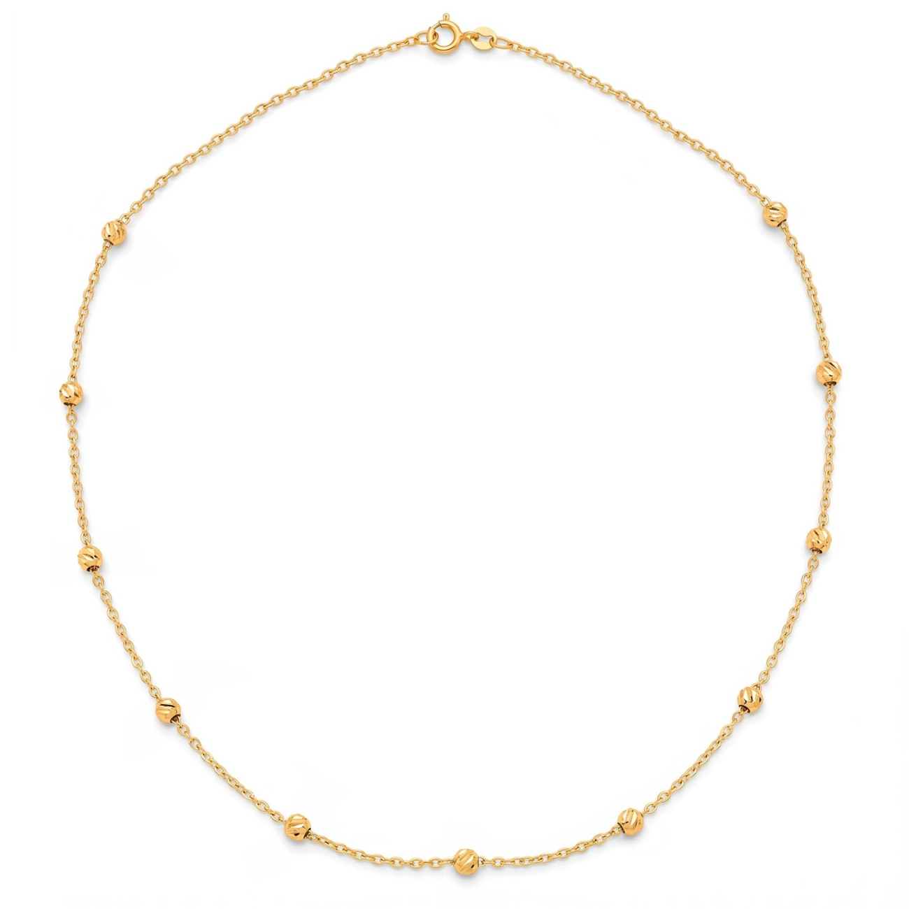 Naszyjnik z żółtego złota - kuleczkami (2,78 g) (N11254 Y)