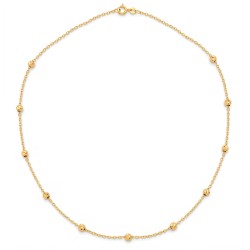 Naszyjnik z żółtego złota - kuleczkami (2,78 g) (N11254 Y) - zdjęcie: 2