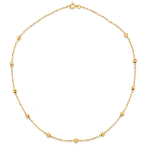 Naszyjnik z żółtego złota - kuleczkami (2,78 g) (N11254 Y)