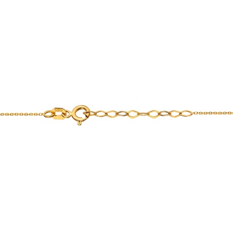 Naszyjnik krawatka z żółtego złota - 42 cm - kółka - 1,45 g (N00871 Y)