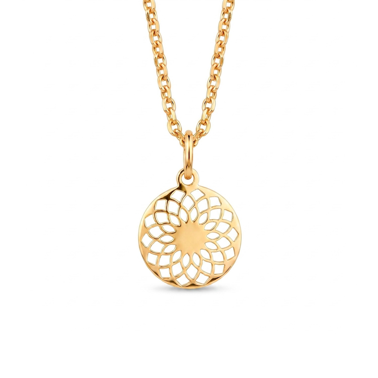 Zawieszka z żółtego złota - mandala (P26232 Y)