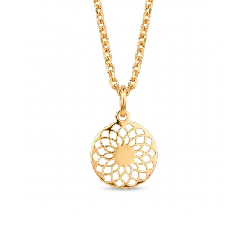 Zawieszka z żółtego złota - mandala (P26232 Y)