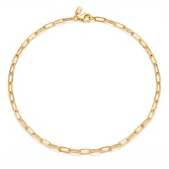 Łańcuszek z żółtego złota - splot ankier - 45 cm - duży - 3,02 g (N26244 Y)