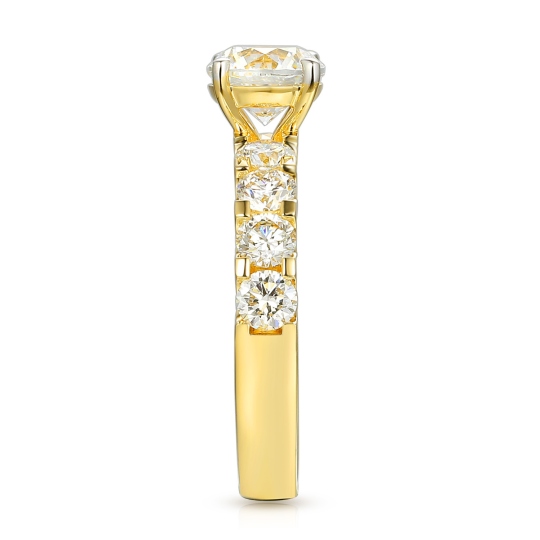 Pierścionek z żółtego złota z diamentami laboratoryjnymi (R73305 Y LGD 2,00ct): 10
