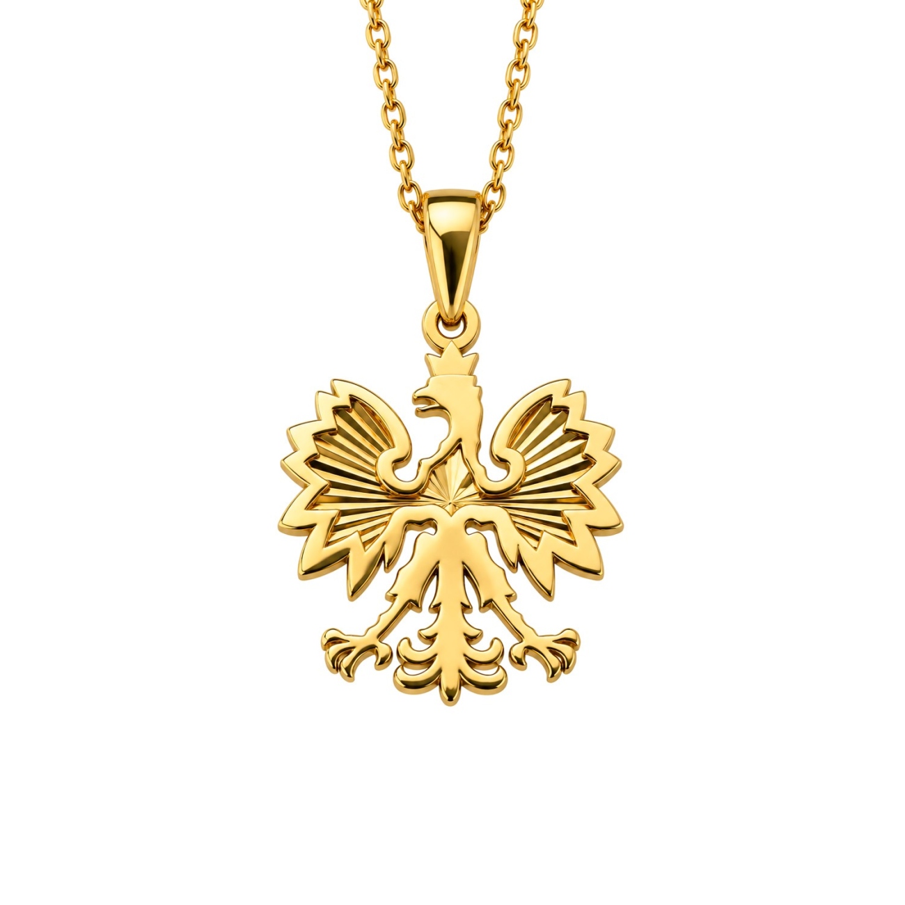 Zawieszka z żółtego złota - Orzeł w koronie - 0,72 g (P25173 Y)
