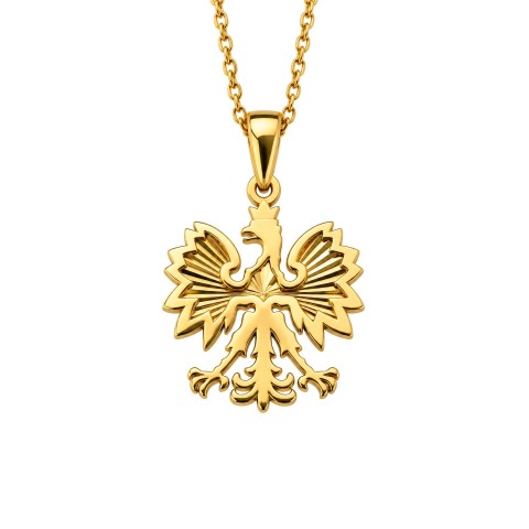 Zawieszka z żółtego złota - Orzeł w koronie - 0,72 g (P25173 Y)
