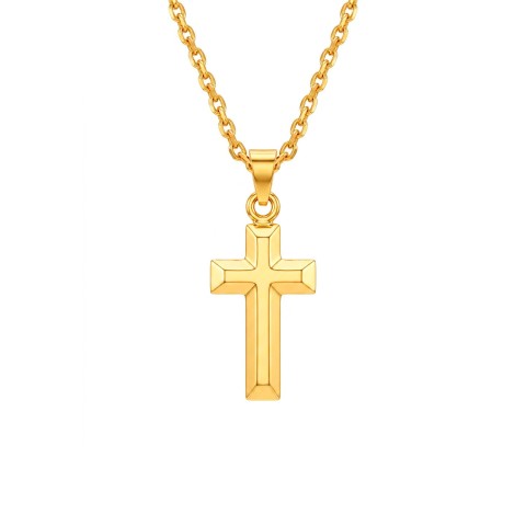 Zawieszka z żółtego złota - trapezowany krzyżyk - 0,64 g (P26220 Y)
