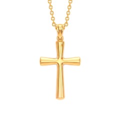 Zawieszka z żółtego złota - Krzyżyk - 0,82 g (P26223 Y)