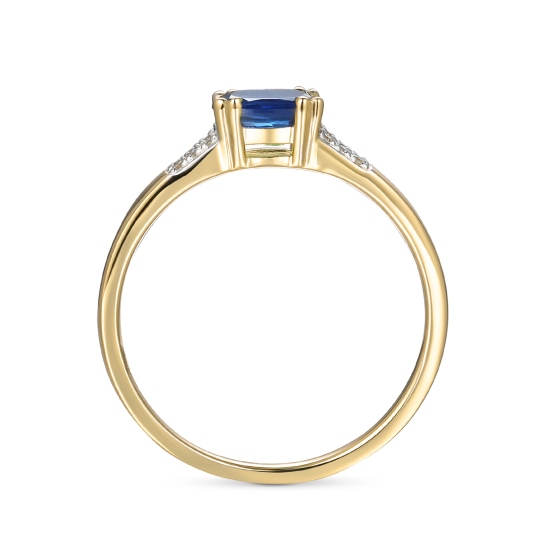 Pierścionek z szafirem i diamentami (R84145 Y SA): 17