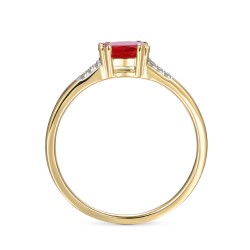 Pierścionek z rubinem i diamentami (R84145 Y RU): 15 - zdjęcie: 4