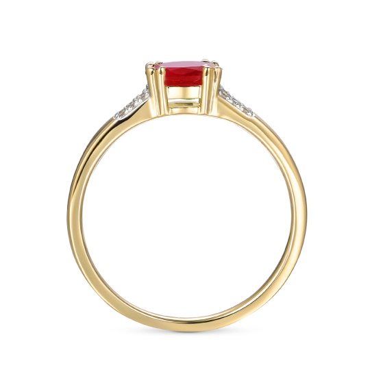 Pierścionek z rubinem i diamentami (R84145 Y RU): 15