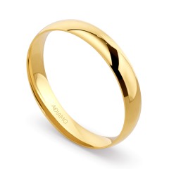 Obrączka ślubna, żółte złoto, półokrągła, męska, 4 mm (O-AD01 4M Y M)