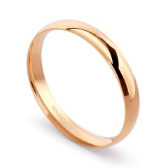 Obrączka ślubna, różowe złoto, półokrągła, męska, 3,5 mm (O-AD01 3,5M R M)