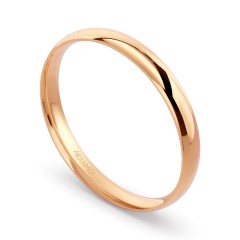 Obrączka ślubna, różowe złoto, półokrągła, męska, 3 mm (O-AD01 3M R M)